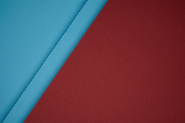Kırmızı ve mavi renkli kağıttan geometrik arka plan görünümünü kapat - Fotoğraf, Görsel