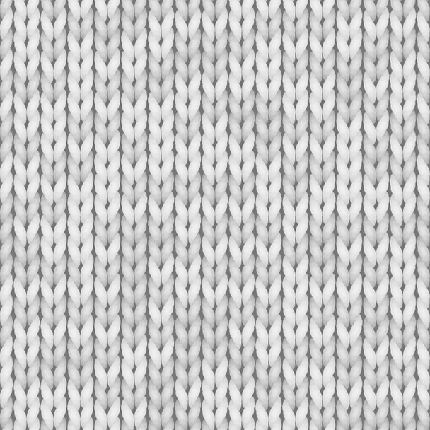 White knit seamless texture. Seamless pattern for print design, backgrounds, wallpaper. Color white, light gray. - Photo, Image