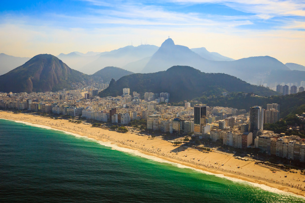 Strand van de Copacabana en Ipanema-strand in Rio de Janeiro, Brazilië - Foto, afbeelding