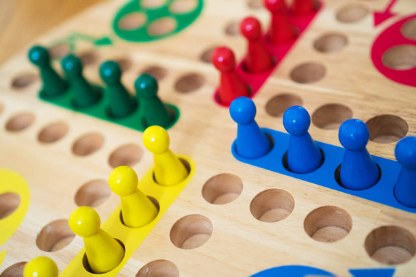 Ludo board family game. Close-up view. - Photo, Image