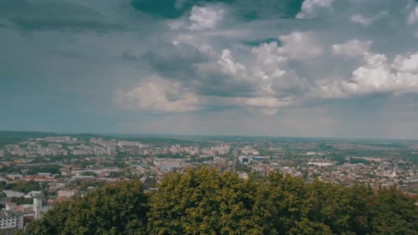 Panoramatický pohled na Lvov na Ukrajině - Záběry, video