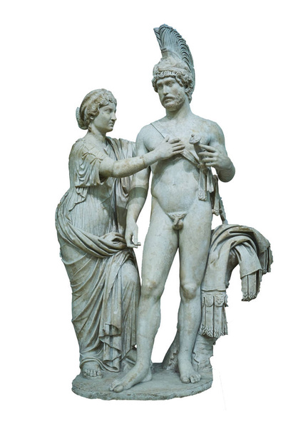 Ρωμαϊκό άγαλμα σε λευκό - Φωτογραφία, εικόνα
