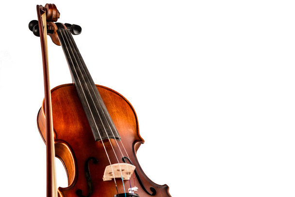 immagine di violino e fiocco su sfondo bianco
 - Foto, immagini