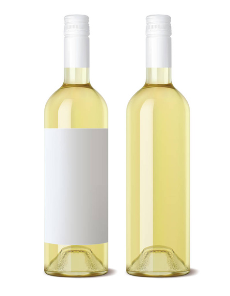 Láhev vína izolovaná. Realistický vektor 3d ilustrace - Vektor, obrázek