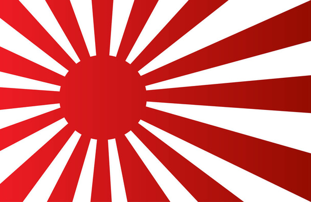 Japanese navy flag, red rising sun, Vector illustration - Vector, Image