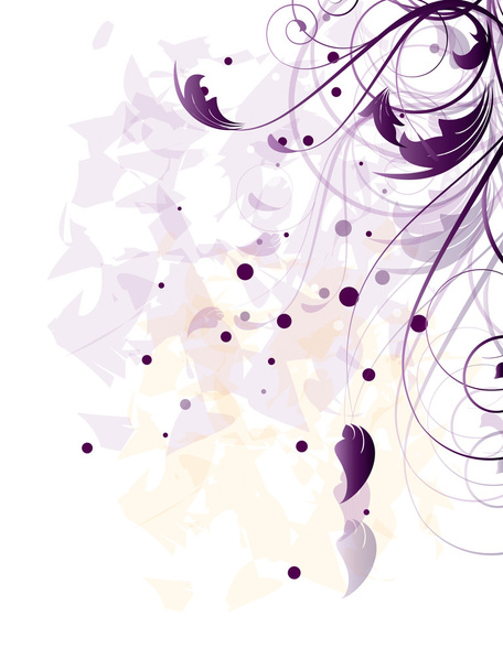 Abstract floral background for design with swirls - Vektor, kép