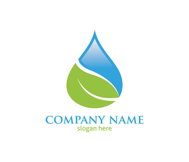 дизайн логотипу чистого джерела краплі води
 - Вектор, зображення