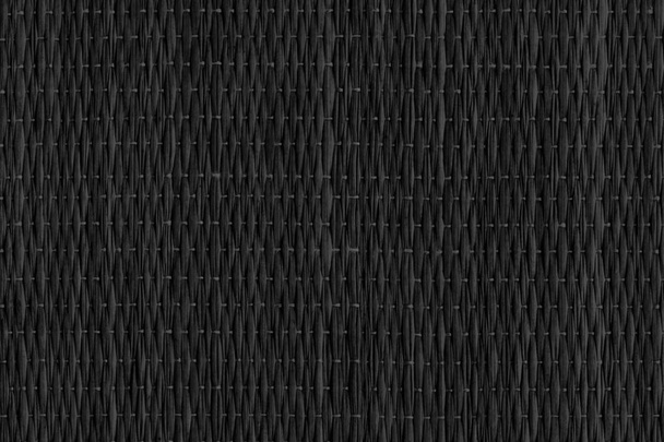 Negro teñido Plaited entrelazado paja lugar estera rústico grueso Grun
 - Foto, Imagen