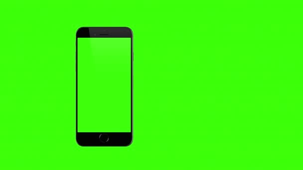 Smartphone Turns On Green Background - Footage, Video