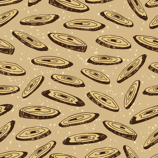 seamless pattern with slices of the root  - Wektor, obraz