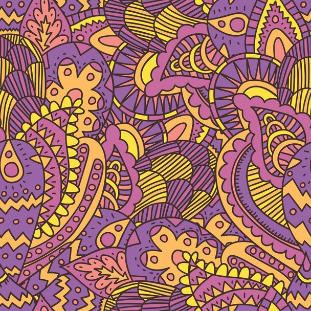 vector illustration design of colored creative pattern background with symbols  - Vektor, kép