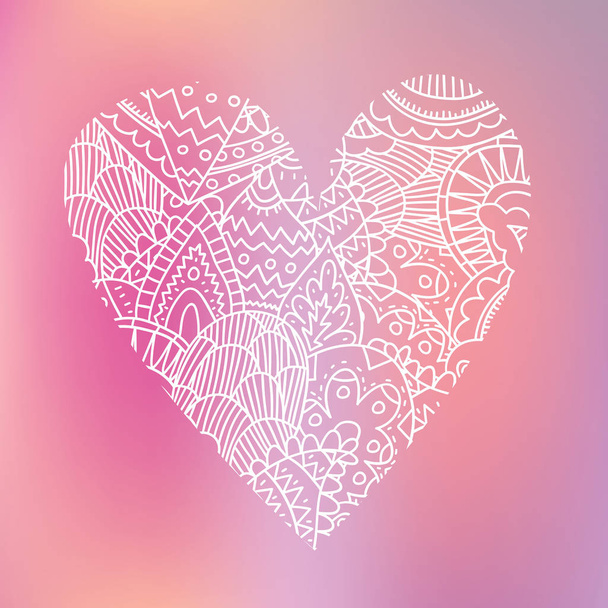 vector illustration design of cute cartoon heart icon with text Girl power on pink background  - Vecteur, image