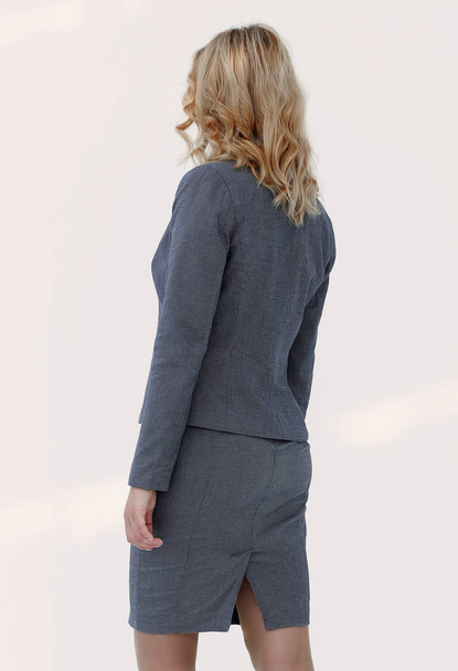 rear view. business woman looking at blank screen - Foto, immagini