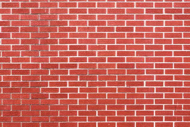 Ściana z czerwonej cegły - tekstura tła wysokiej rozdzielczości - Zdjęcie, obraz