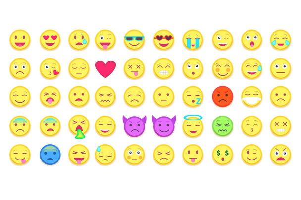 Emoji-Symbol. Emoticon für Chat, Nachrichten. Web. isolierte Vektorabbildung - Vektor, Bild