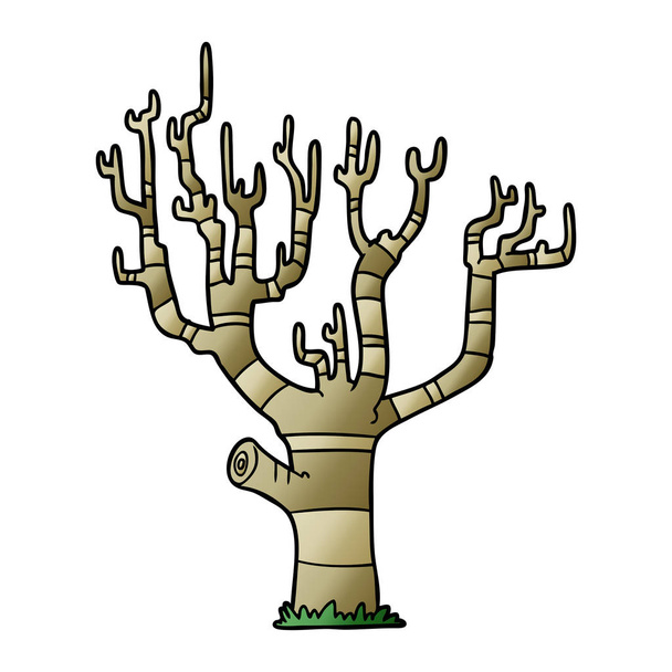 vector illustration of cartoon tree - Vecteur, image