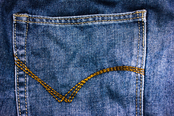 Mavi Jeans doku closeup çekim. Denim arka plan giyim - Fotoğraf, Görsel