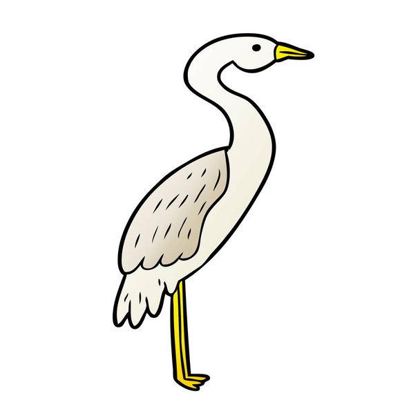 vector illustration of cartoon stork - Вектор, зображення