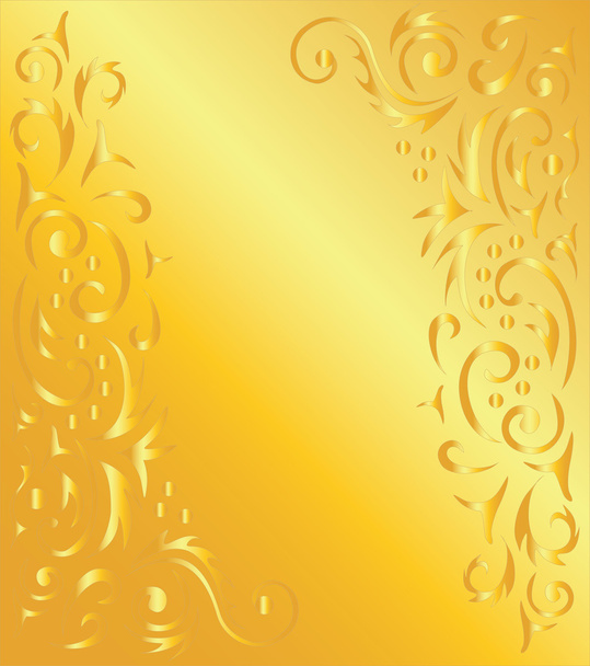 golden ornamental background - Vecteur, image