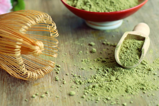 Matcha poudre de thé vert
 - Photo, image