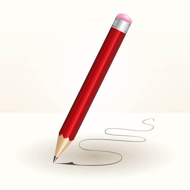 Vector illustration of a pencil. - Vector, Imagen