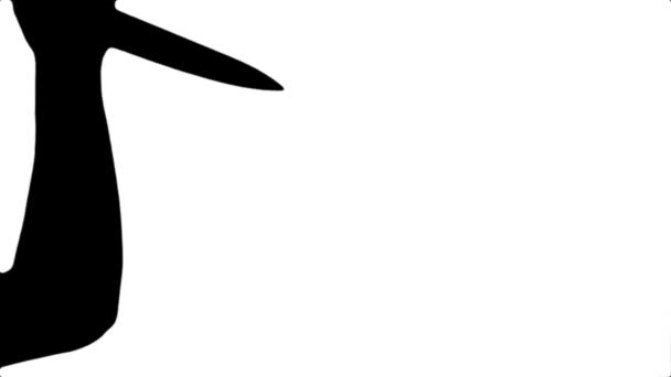 Чорний силует побитого ножа в руці на білому тлі
 - Кадри, відео