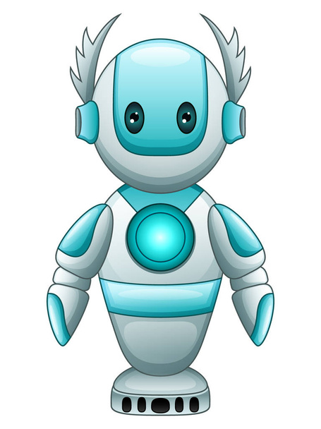 Mignon robot bleu dessin animé
 - Vecteur, image