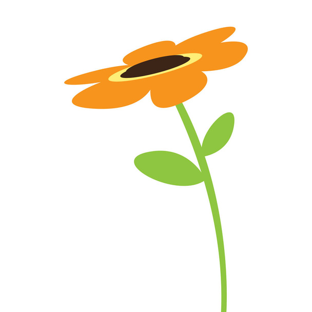 Cute sunflower icon - Vector, Image