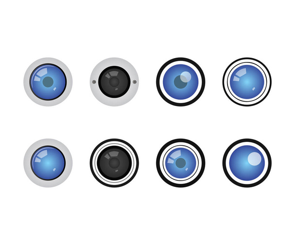 Elegant lens logo template vector - Вектор,изображение