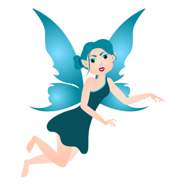 Cute magic fairy. Fantasy creature - Vector, Imagen