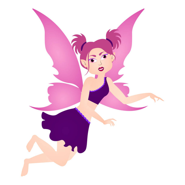 Cute magic fairy. Fantasy creature - Vector, afbeelding