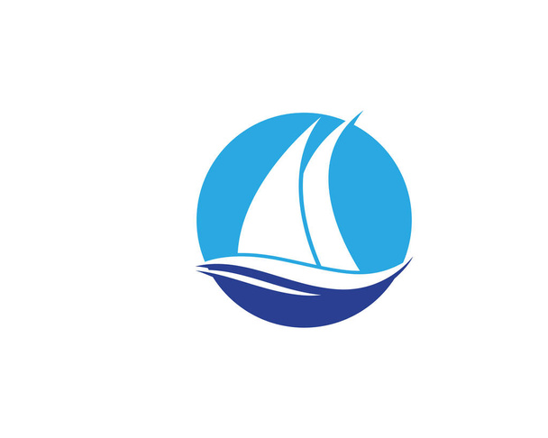 κρουαζιερόπλοιο λογότυπο πρότυπο διάνυσμα - Διάνυσμα, εικόνα