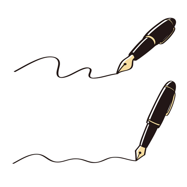 Illustration de stylo plume dessinée à la main
 - Vecteur, image