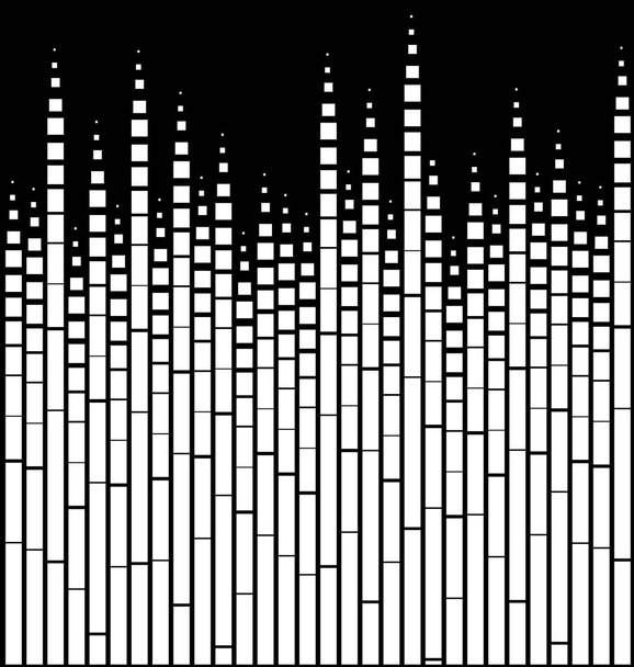 Wektor wzór streszczenie tapeta transformacji rastra. Czarno-białe nieregularne zaokrąglone linie tło dla projektowania nowoczesnych płaskie witryn sieci web - Wektor, obraz