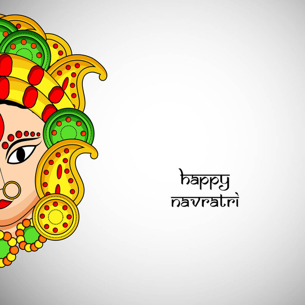 Иллюстрация богини Дурги к празднику хинди Навратри
 - Вектор,изображение
