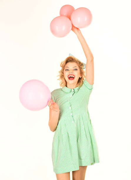 Pin up with Balloons - 写真・画像