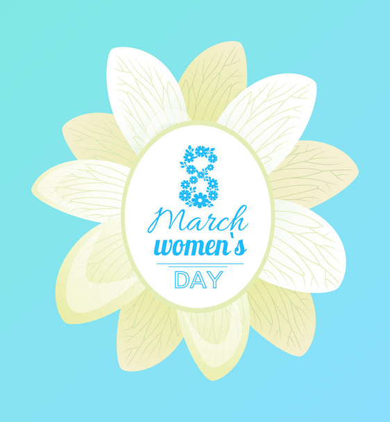International Womans Day Holiday on Eight of March - Vektör, Görsel