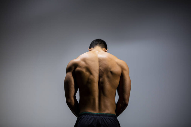 Hombre Fitness Modelo Espalda Músculos
 - Foto, Imagen