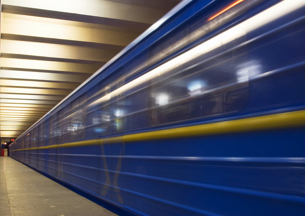 Move train in subway - Photo, Image