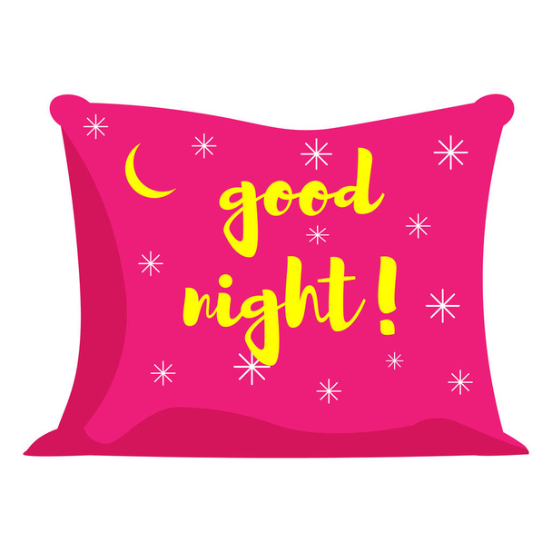 almohada rosa de buenas noches
 - Vector, Imagen