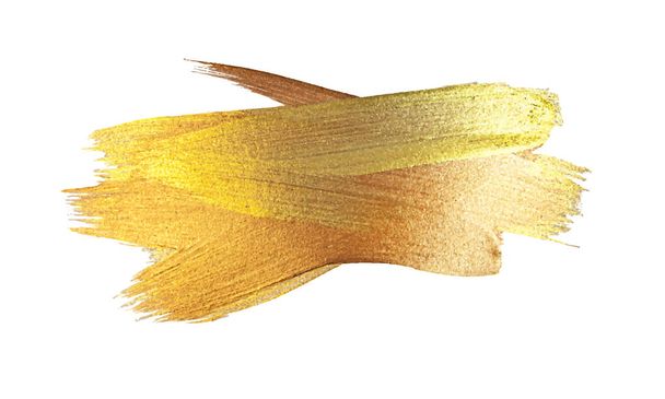 Illustrazione delle macchie di vernice con texture dorata. Elemento di design vettoriale tratto pennello disegnato a mano
 - Vettoriali, immagini