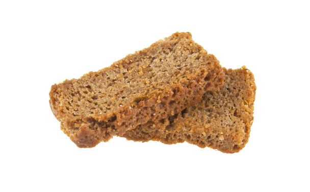 rogge gezouten crackers geïsoleerd op witte achtergrond - Foto, afbeelding
