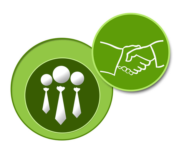 Association image concept avec des symboles connexes sur fond vert
. - Photo, image
