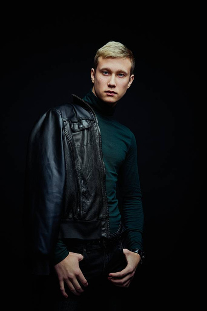Handsome young man in stylish clothes posing  - Zdjęcie, obraz