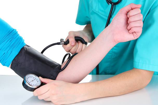 Medición de la presión arterial aislada en blanco
 - Foto, Imagen