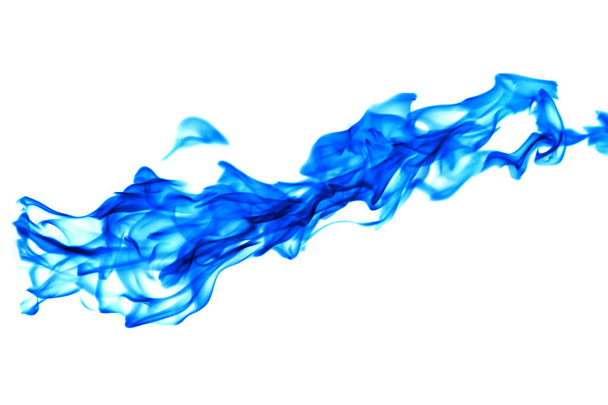 Голубой огонь пламя изолированы на белом фоне
 - Фото, изображение