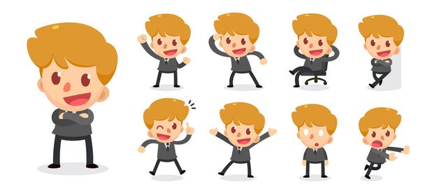 Set of tiny businessman character in actions. - Photo, Image