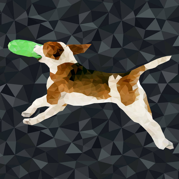 Wielokątne pies gry - Wektor, obraz