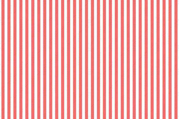 Red white striped fabric texture seamless pattern - Vektör, Görsel