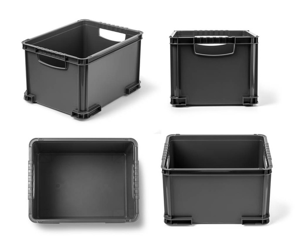 black plastic box isolated  - Photo, Image